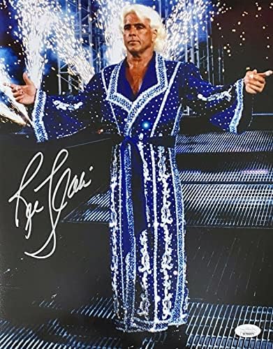 Ric Flair חתום חתימה 11x14 תמונה jsa אותנטי WWE WCW 4 - תמונות היאבקות חתימה