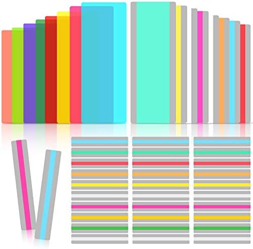48 קטעים רצועות קריאה מודרכות עם 3 סגנונות מדגישים סימניות צבעוניות צבעוניות קריאה של שליטי מעקב