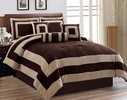 גרנדלין גודל גדול שוקולד/שמיכה חומה סט מיקרו זמש מיטת טלאים מרובעת בשקית מיטה בגודל מלא