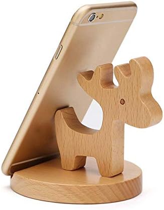 מחזיק מעמד שולחן טלפונים סלולרי MHKBD, מחזיק טלפון סלולרי מעץ עץ עץ עריסה מעץ עם עריסת טלפון נגד החלקה