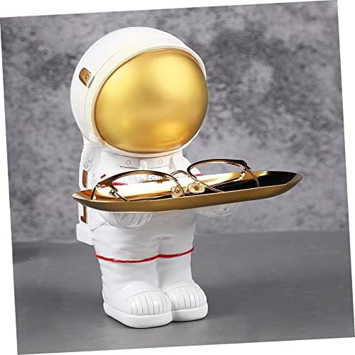 BESPORTBLE 1 מגש סט שרשרת משקפיים אסטרונאוט מחזיק מפתח מחזיק סערת קישוט קישוט קישוטי בית צלחת צלחת אחסון