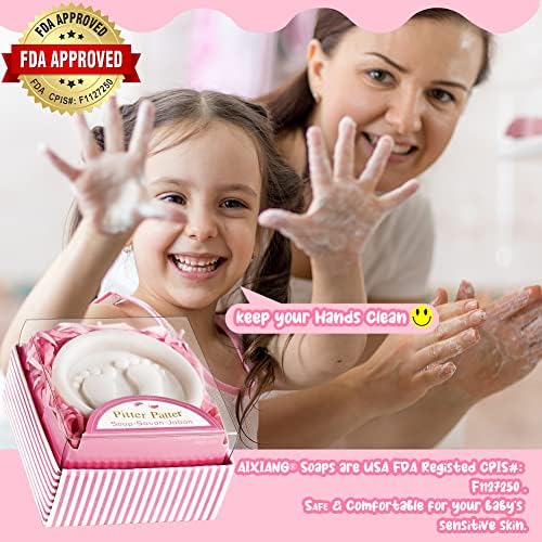 תינוק מקלחת טובות סבונים בעבודת יד ורוד מתנה התאגרף קטן תינוק-רגליים ריחני סבון טובות עבור תינוקת