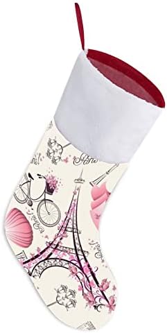 סמלי פריז בהתאמה אישית של גרב חג המולד חג המולד המסיבה המשפחתית של קישוטים תלויים