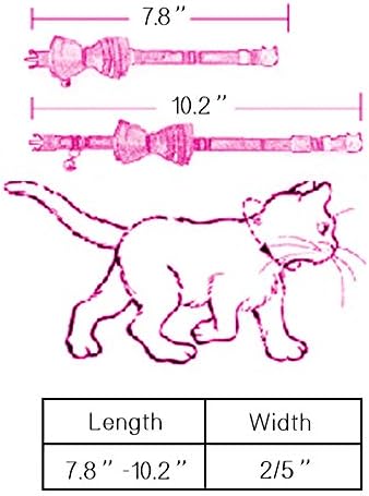 צ ' וקצ ' י 2 מארז/סט חתול צווארון הבדלני עם חמוד עניבת פרפר ופעמון עבור קיטי וכמה גורים, מתכוונן