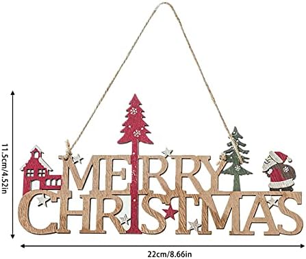 חג המולד אנגלית מכתב כרטיס איש שלג זקן צבי עץ קישוט חלון קישוט עץ חג המולד תליון אדם תמונה תלוי על מחרוזת