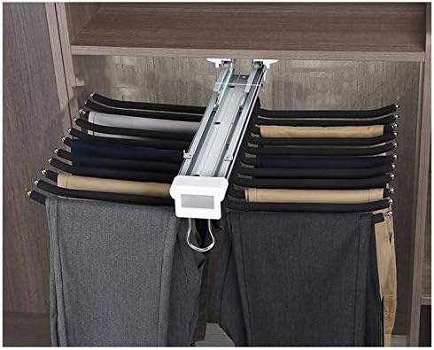 מכנסי GXDJC מלבים חיסכון בחלל - מארגן מתלה מכנסיים לארונות מרובים שכבות רב -פונקציונליות מארגן מתלים למכנסיים