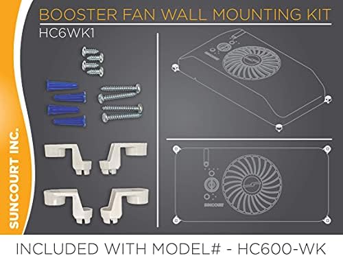 Suncourt Equalizer HC600-WK EZ8 קיר רכוב חכם חדר חדר חשמלי מזגן בוסטר, מגבר מרשם AC יעיל באנרגיה,