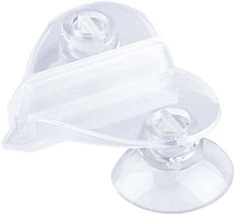 פרפר 6 מארז אקווריום מחיצת קליפ עם יניקה כוס לב בצורת ברור פלסטיק בידוד מחזיק לאקווריום