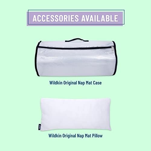 מחצלת תנומה מקורית של Wildkin עם כרית לשימוש חוזר לבנים ולבנות, מושלמת למזרן שינה אלמנטרי, כוללת אטב