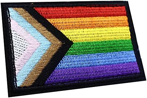 DailyCrry Intersex כולל התקדמות גאווה דגל LGBTQ HOOK & LOOP מחבקים טלאים להטבים ברית שוויון שוויון הומוסקסואלי