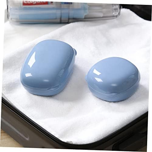 Zerodeko 2 PCS קופסא קופסא מכסה מכסה עצמי מתנקז בחדר כושר חיצוני סבון מקלחת נסיעות כל מחזיק בר כחול בר כחול