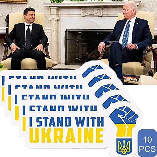 【10 יחידות】 אני עומד עם מדבקת אוקראינה
