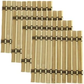 Bamboomn Premium Bamboo Slaters Slat - 4.25 x 4.25 - שיזוף כהה - 12 חלקים