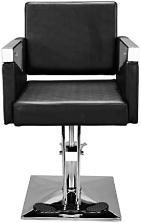 כיסא ספר מרובע סלון יופי ציוד עור שחור קל להרכיב נקי 74 על 60 על 90/105 סמ