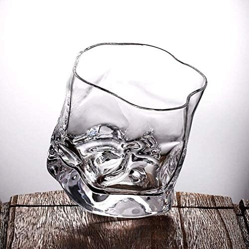 זכוכית ויסקי מיושנת כפולה, 10 אונקיות סלעי בסיס כבדים כוסות בר, משקאות בורבון וקוקטייל, 2 יחידות בקבוקי משקאות