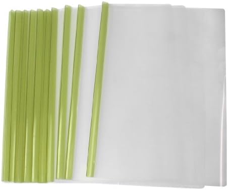 פלסטיק 4 נייר קובץ תיקיית ארגונית, 10-חתיכה, צהוב ירוק