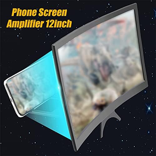 12 סטנד מוגדל מסך נייד טלפון הקרנת טלפון קולנוע מגבר זכוכית מגדלת