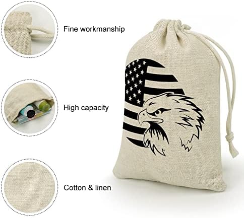 אמריקאי דגל נשר שרוכי אחסון שקיות ממתקי מתנת שקיות לשימוש חוזר מתקפל וקומפקטי רב תכליתי כיס חבילה