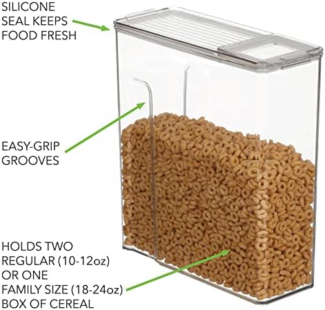 עיצוב אטום פלסטיק 4.8 ליטר מזון אחסון מיכל עם מכסה למטבח, מזווה; מתקן עבור דגנים, מחזיק 2 רגיל