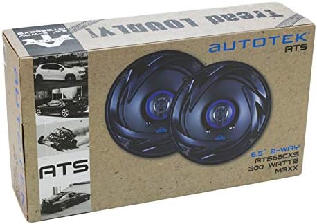 Autotek ATS65CXS 6.5 אינץ 'רמקולים לרכב קואקסיאלי - 300 וואט מקסימום, דו כיווני, סליל קול, ניאו -מילר טוויטר