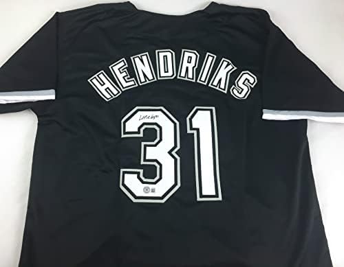 ליאם הנדריקס חתום על חתימה עם חתימה שחור בייסבול שחור בקט COA - Size XL - שיקגו קנקן