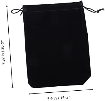 15 יחידות חבילה שרשרת מיני אד כרטיס טובות פאוץ תיק חטיפים שקיות פלנל מעשי שחור עבור שקיות קוביות