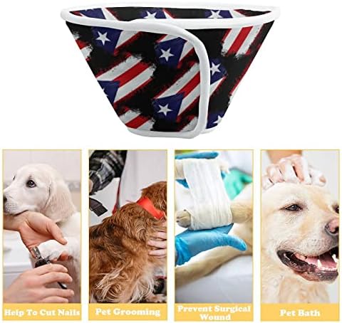 פורטו ריקו דגל כלב קונוס צווארון מתכוונן לחיות מחמד התאוששות צווארון מגן צווארון לכלבים חתולים