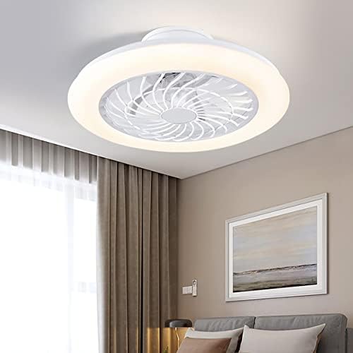 מאווררי תקרה של Cutyz עם מנורות, מאוורר של 50 סמ עם תאורת תקרה 3 צבעים לעמעום אורות תקרת מאוורר חדר שינה