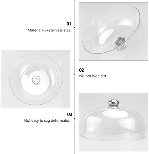 עוגת דוכן כיפת, לשימוש חוזר פלסטיק עוגת כיסוי קלוש כיפת מכסה ברור מזון תצוגת כיסוי חטיף מגש קינוח צלחת