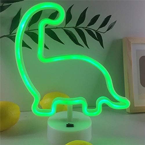ניאון לילה אור דינוזאור בצורת עם ירוק מנורת סוללה מופעל, דקור לחתונה סימן, מסיבת יום הולדת,חדר ילדים,