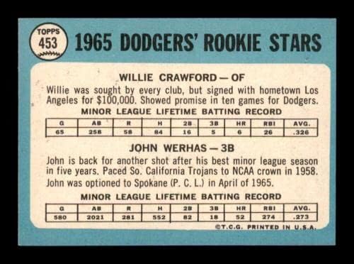 453 ווילי קרופורד/ג'ון ורהאס רוקי כוכבים - 1965 כרטיסי בייסבול טופפס מדורגים אקסט+ - קלפי בייסבול