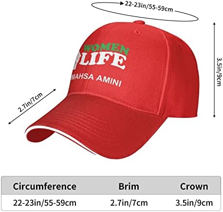 נשים חופש חיים -מאהסה אמיני כובע איראני לגברים נשים כובע בייסבול מסוגנן ככובעי אבא מתכווננים מתכווננים שחור