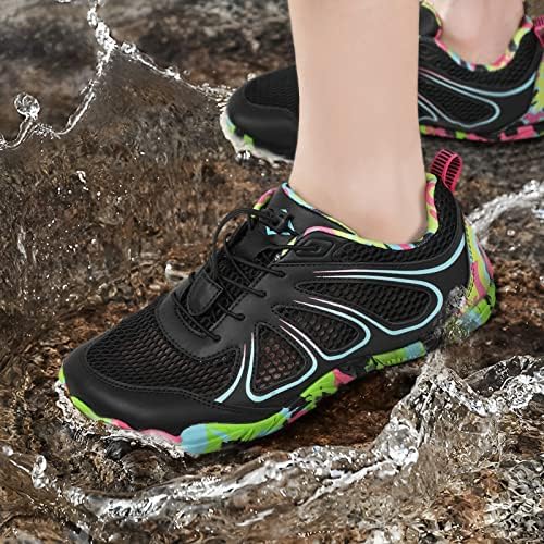 Lefflow Womens נעלי מים מטיילים נעלי מים מינימליסטיות נעליים יחפות בחוף בריכה חוף ספורט הסניקרס