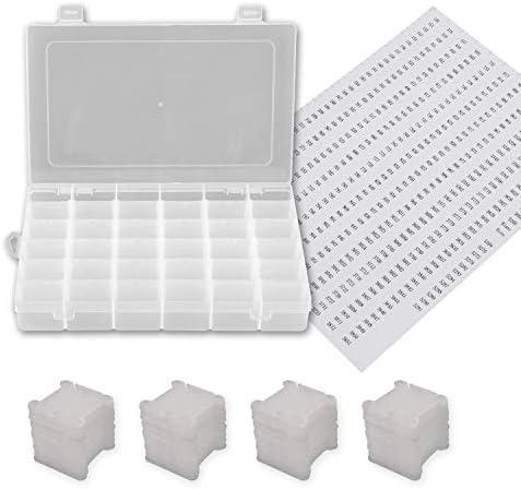 1 חבילה 36 רשתות רקמות פלסטיק חוט דנטוויל קופסת מארגן תפר עם 108 חתיכות חוט דנטב