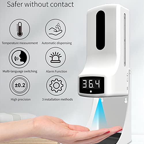 K9 Pro מתקן סבון אוטומטי 2-in-1, משודרג עם 12 שפות משודרות הגדרת זרימה וחיטוי, תומך באזעקת טמפרטורה גבוהה ושיטות