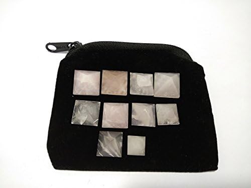 מלאה מלאה של מגרש יפה של 10 חלקים אמטיסט אבן חן רופפת מיני פירמידות קריסטל רייקי ווסטו ריפוי פנג שואי