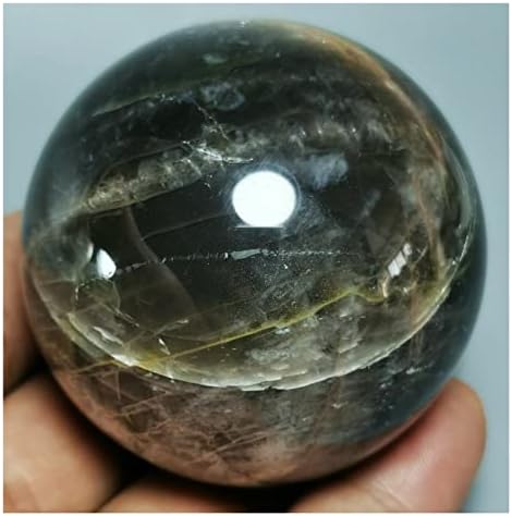 אבן טבעי אפור חצי יקר חצי שחור אבן ירח שחור עיסוי כדור מלוטש רייקי ריפוי ריפוי חדר קישוט חדר