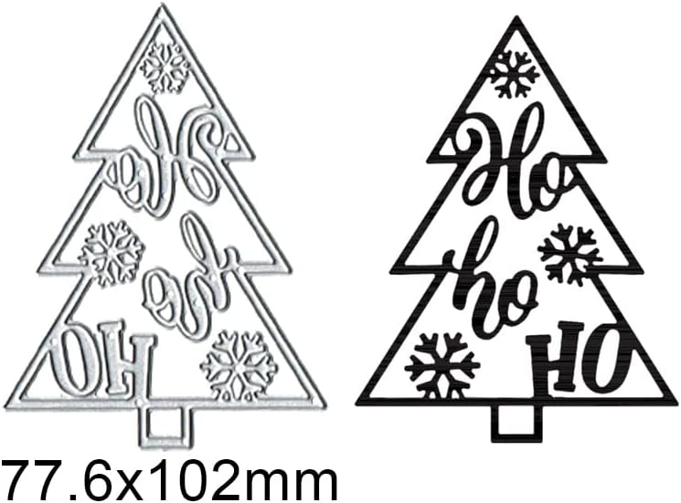 עץ חג המולד מתכת מתכת חיתוכות, חיתוך פתית שלג לחג המולד חיתוך מתות חותכות שבלונות כרטיסים מלאכת נייר
