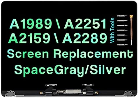 החלפת מסך ל- MacBook Pro A2251 A2289 A2159 A1989 2018-2020 רשתית LCD LCD EMANTING EMC 3301 EMC