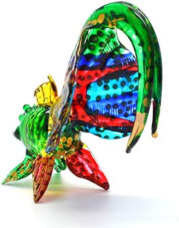 פסלון זכוכית מפוצץ ביד אמנות חיות מיניאטורית בעבודת יד בעבודת יד