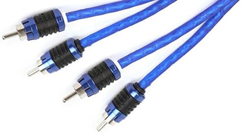 STINGER SI6217 17 רגל 2-ערוצים 6000 סדרה סדרה Audiophile DAKE RCA כבל חיבור, כחול & SI623 3