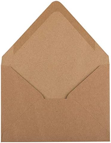 נייר ריבה A2 מעטפות הזמנה פרימיום - 4 3/8 x 5 3/4 - שקית נייר קראפט חומה - 100/חבילה