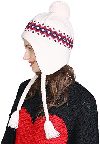צמר קומאהס כובע כפה פרו -אוזנית פרואנית צמר פליס מרופד סקי שלג חורפי