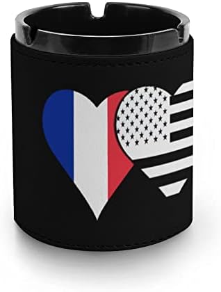 דגל אמריקאי שחור אמריקאי פרימיום מאפרה עגול סיגריות עגול שולחן עבודה מגש אפר מעשן לרכב או לשימוש חיצוני