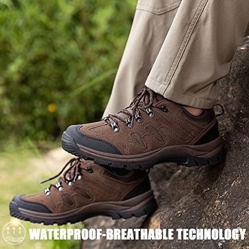 נעלי טיול אטומות למים של CC-LOS, ללא תחרה וקל משקל כל היום גודל נוחות 8-13