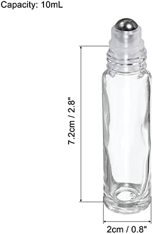 בקבוקי רולר של 10 מל פטיקיל, 3 כדורי רולר שמן אתרים של 3 חבילה עם מכסה כיסוי מפלסטיק מכולות ניתנות למילוי,