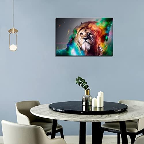 צבעוני האריה אמנותי קיר אמנות ציור התמונה הדפסה על בד בעלי החיים תמונות לעיצוב בית קישוט מתנה