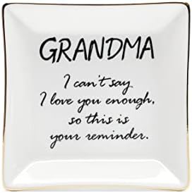 מתנות סבתות וובלה מתנת יום אמהות נכדה מתנה לסבתא קרמיקה צלחת טבעת דקורטיבית צלחת סבתא מתנות