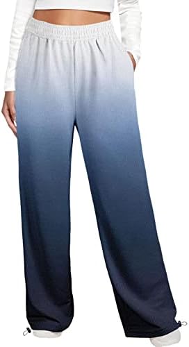 מכנסי טרניעה של Shllale Cinch תחתונים לנשים עם כיסים רופפים מכנסיים רופפים מכנסיים מכנסי כושר רגל רחבים מכנסי אימון