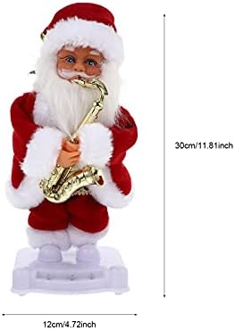חג המולד צעצועי חשמלי סנטה קלאוס בובת צעצוע טוויקינג סנטה קלאוס מעגל הליכה שירה רוקד סנטה קלאוס בובה מוזיקלית